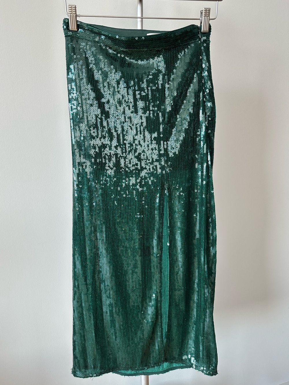 H&M Emerald Green Sequin Maxi Skirt